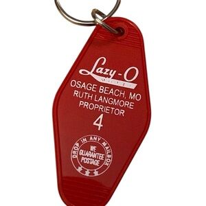 Lazy O motel keychain NEW Ozark hotel Ruth Langford proprietor handmade